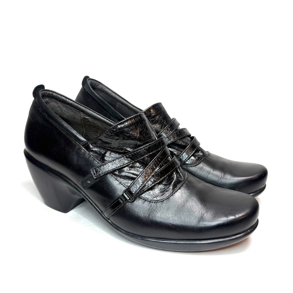 Naot Black Leather Heels
